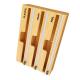 Stylish Bamboo Drawer Zip Lock Kitchen Foil Plastic Wrap Dispenser with Slide Cutter