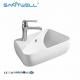 Rectangular White Ceramic Basin AB8425A Above Counter Basin Bathroom Sanitary Ware