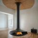 Indoor Real Flame Decorative Hanging Fireplace Roof Mounted Suspended Stove