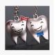 New creative gift product smile tooth wedding gift keychain keyrings