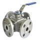 CF8M CF8 WCB Full Port 4 Way Flanged Ball Valve 1/2-4 150LB 300LB