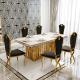 Marble Oversize Dining Table Luxury Rectangle Shape Medium Size