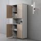 31 Inch Office Storage Cupboard 4 Layers Oak Color With E1 Melamine Board