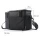 Aluminum Foil 6 Can Cooler Bags 600D Two Sided Mesh Pockets Black Color