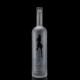 Glass Collar 750ml Acid Etch Vodka Bottle with Clear or Customized Color in Heze