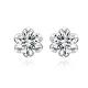 Beautiful Flower Design 18k Lab Grown Diamond Earrings Jewelry  NGTC Certified Round shape 0.5ct diamond Earrings