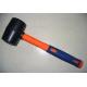 black rubber hammers with two color fiberglass handle, rubber hammers factory from China