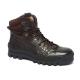 Velvet Sock Dark Brown Lace Up Mens Leather Leisure Shoes