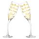 Custom LOGO Luxury Gold Cut Crystal Wedding Glass Gift Curved Stem Champagne Flutes
