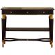 High end 5-star luxury competitive dark finish Wooden writing desk with antique gold accent for hotel bedroom furniture