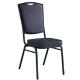 YLX-6079 Black Aluminium/Steel Square Back Banquet Dining Chair for Restaurant