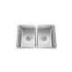 Undermount Sus304 Stainless Steel Sink , Double Bowl Handmade Sink For Kitchen