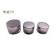 Double Wall Purple Cosmetic Cream Jars , Cylinder Small Cosmetic Jars With Lids
