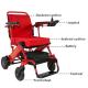 Red Lightweight Compact Wheelchair Foldable Maximum 6km/H