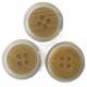 Polyester Fake Wooden Buttons With Transparent Rim Use On Coat