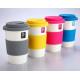 Candy Colour Silicone Rubber Coffee Cup Lid And Sleeve With High Quality Heat Resistant And Anti Slip For Drinkware