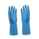 Kitchen Household Rubber Gloves Latex Flocklined  Physical Resistance