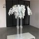 Gold Silver Wedding Centerpieces Flower Stand For Sale White Metal Tube