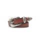 2.5CM Womens Genuine Leather Belt With Western Retro Vintage Buckle