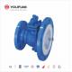 PFA Lined Flanged Ball Valve , PN16 DN200 Valve For Refining Slurry Use