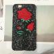 Sparkling Embroidery Roses Back Cover Cell Phone Case For iPhone 7 6s Plus
