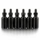 Cosmetic 30ml Eye Black Glass Bottle With Dropper Non Spill