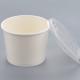 500 ml disposable paper bowl white thickening round packaging paper box with lid