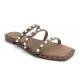 Comfortable Stylish Womens Flat Sandals With Leather Upper Material