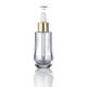Clear 30ml Glass Dropper Bottles With Round Bottom And Golden Collar And White Bulb
