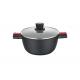 Versatile Stick Aluminum Pot For Induction Cooktops Black