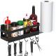 Paper Towel Holder BBQ Tool Organizer for Outdoor Grill Space Saving Black or Customized
