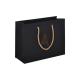 Hot Foil Stamping Custom Black Paper Bags With Handles 30x20x10cm