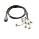 Nihon Kohden Holter ECG Cable 10lead For  Recorder RAC-2512  1m TPU Jacket