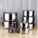 Hot sale 5pcs stainless steel 410 stock pot cooking pot set with lid