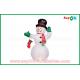 Durable White Inflatable Snowman For Party / Holiday Decorations