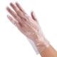 Food Grade Disposable Protective Gloves / Restaurant Kitchen PE Transparent Plastic Gloves
