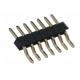 Square Single Row 7 Pin Header Black 2.54 Pitch Connector Horizontal Type