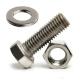 Silver Hex Head Bolts in Plastic Bag Package and with 12mm Thread Length