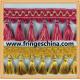 Hot selling handmade polyester hanging ball lace trimmings tassels fringes for home decoration