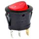 Car Dash Boat Rocker Switch 3 Pin T85 Round Illuminated With Red Green Blue Led Light