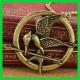 2013 Hotsales The Hunger Games Antique Golden Pendant Inspired Bird Necklace