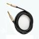 1/4 Guitar Audio Cable Straight Instrument Cable Gold-Plated With Black PVC Jacket