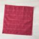 Hot saled red grid 100% polyester square micrfiber small towels with white mesh for house keeping