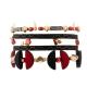 Genuine Leather Hand Craft Multilayer Bracelet Customizable Black Color