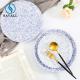 LFGB Savall Round Plain Ceramic Splash Plate For Restaurant