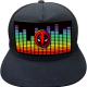 Voice Control LED Baseball Caps Animation Luminous Hats Adjustable