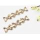Zinc Alloy Shoe Accessories Chains With Crystal Ornaments Suitable For Girl Shoes