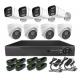 CMOS Infrared 8chs AHD Dvr Camera Kits SATA 3.6mm Lens