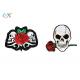 Polyester Material Skull Motorcycle Patches Irregular Shape With Laser Cut