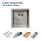 Undermount Stainless Steel Kitchen Sink Rectangular 16 Gauge single Bowl 38x40